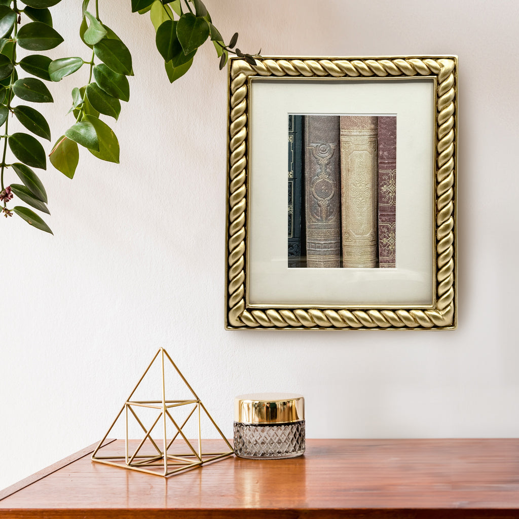 Gold Rope Picture Frame, 8x10