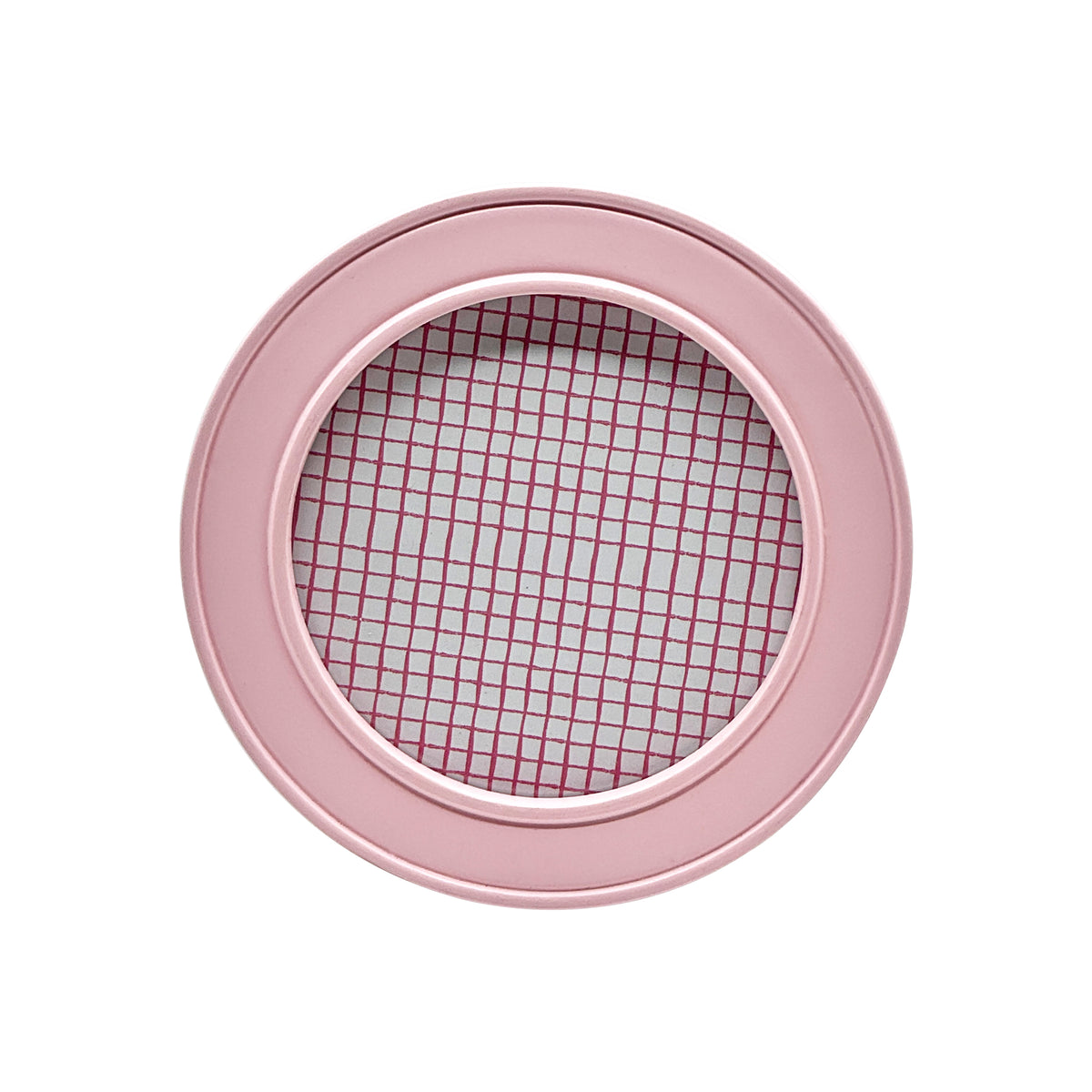 Pink Round Picture Frame with Gold Bow Easel, 4x4