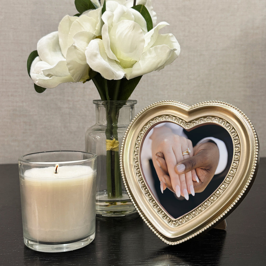 Gold Heart Picture Frame, 4x4