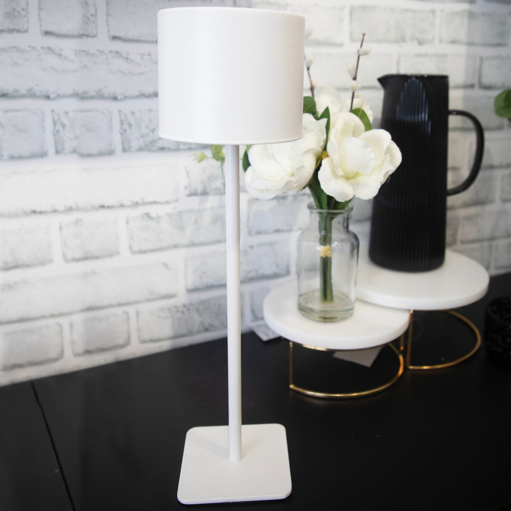Rechargeable Touch Table Lamp, White, 11"