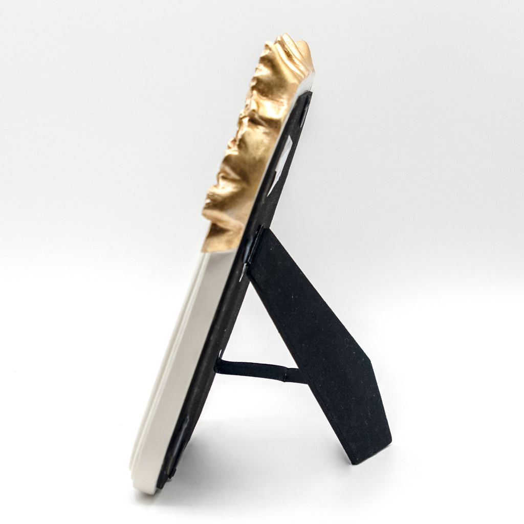 White Arched Picture Frame with Gold Butterfly Detail, 5x7