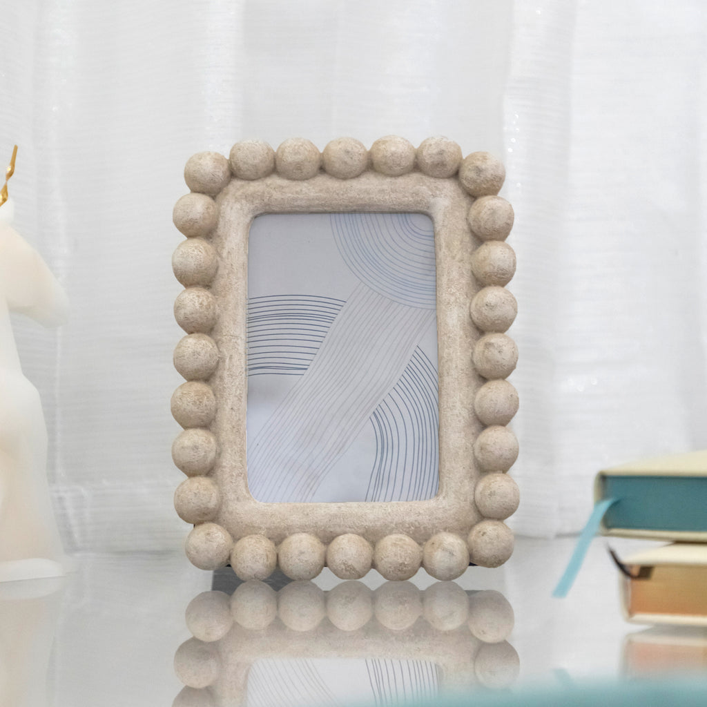Sandstone Beaded Picture Frame, 4x6