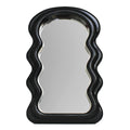 Black Wavy Tabletop & Wall Mirror