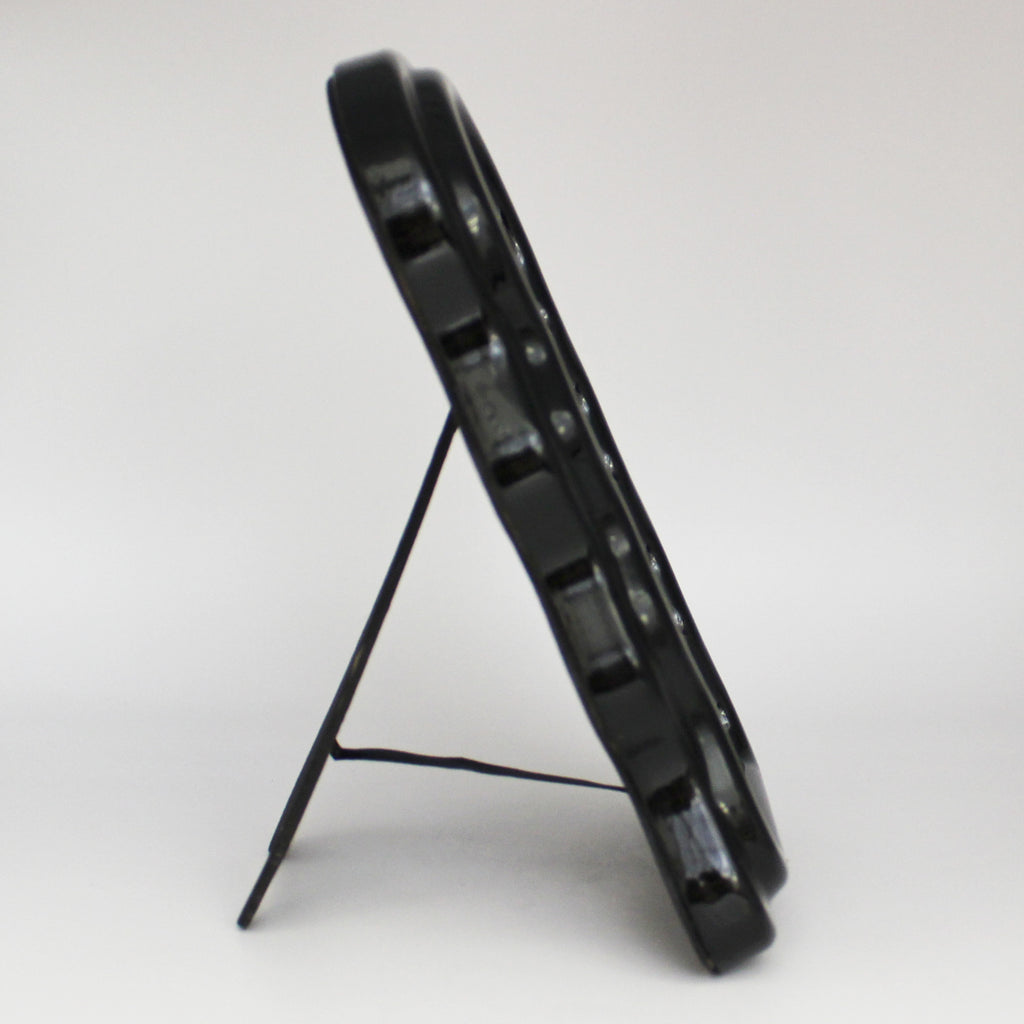 Black Wavy Tabletop & Wall Mirror