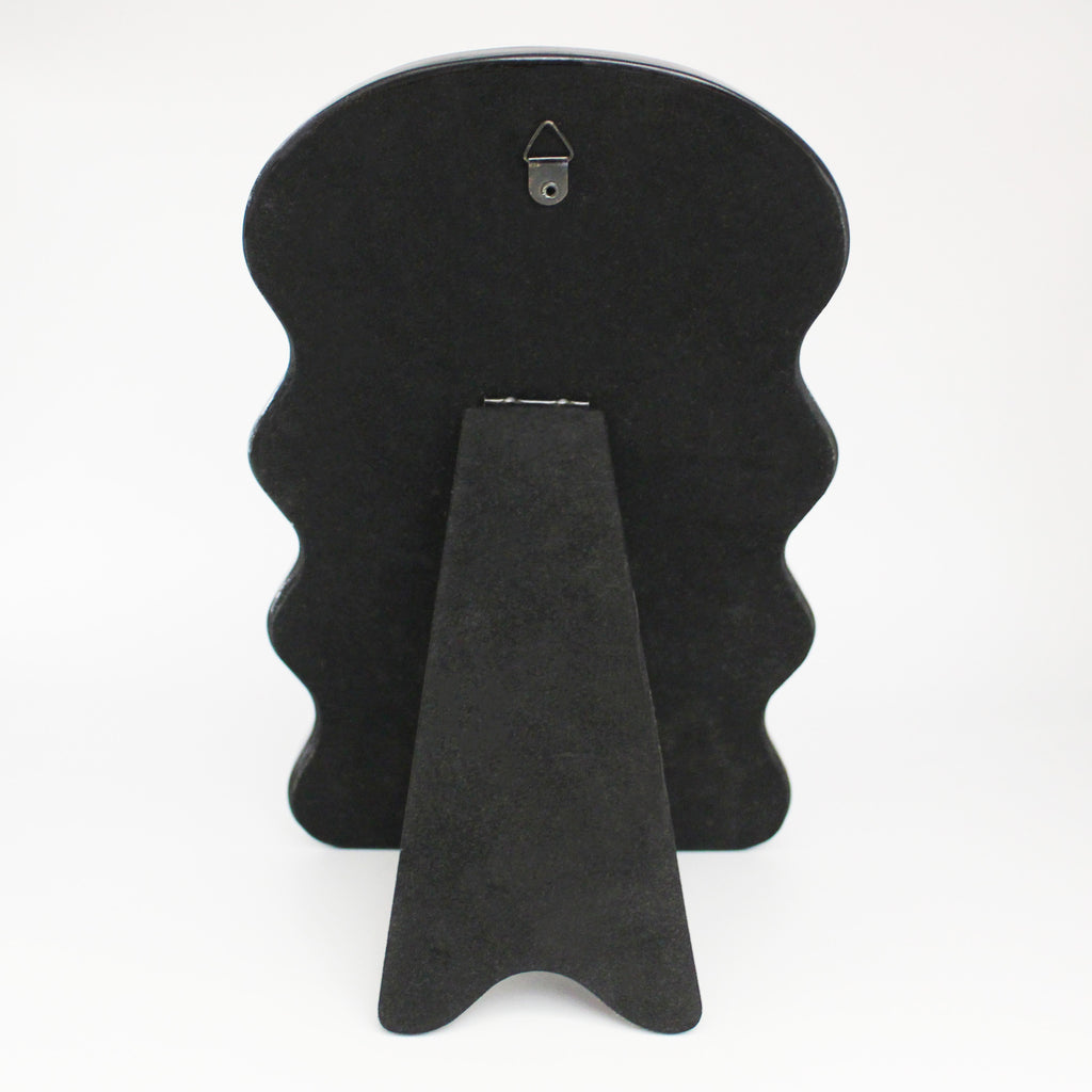 Black Wavy Tabletop & Wall Mirror