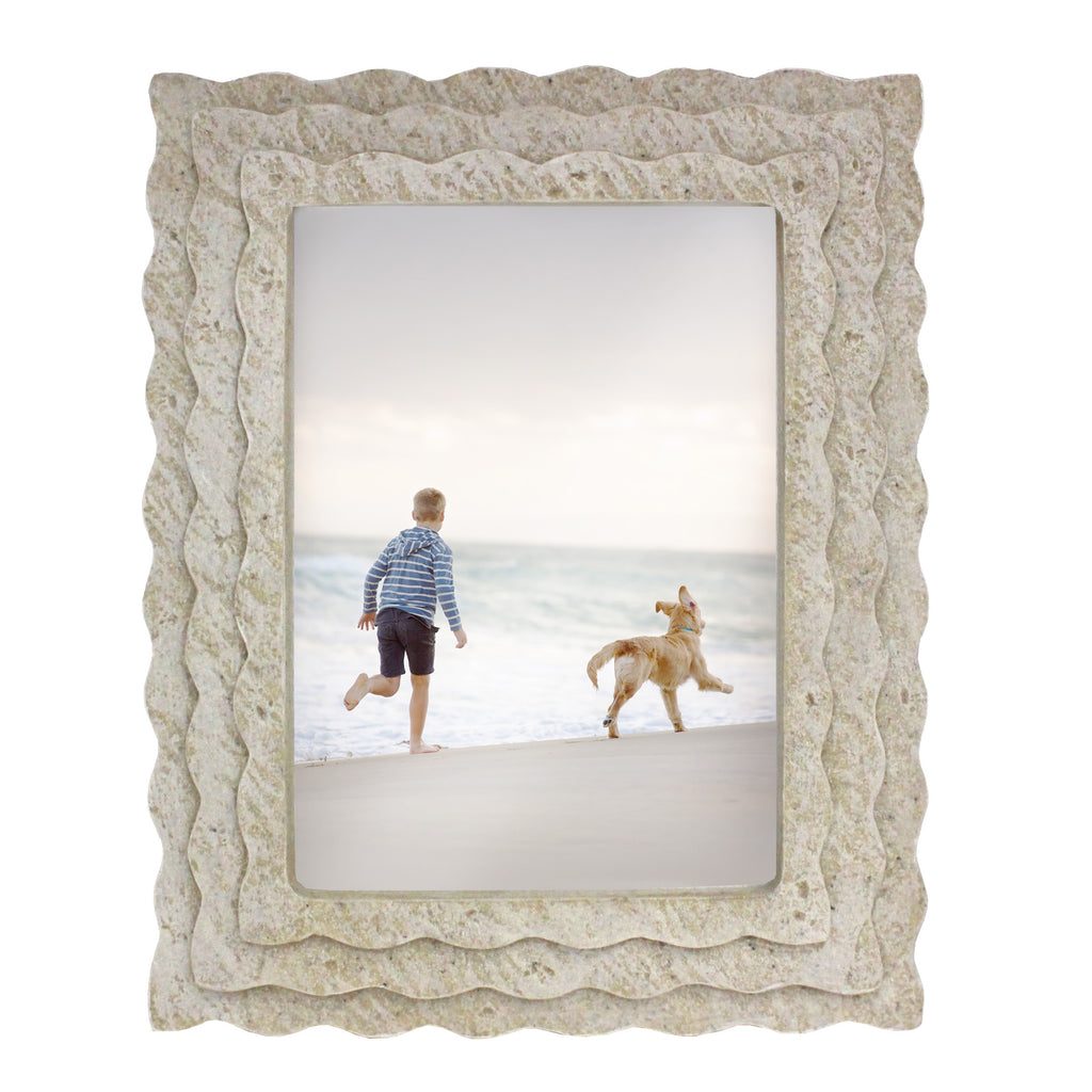 Beige Wavy Picture Frame, 5x7