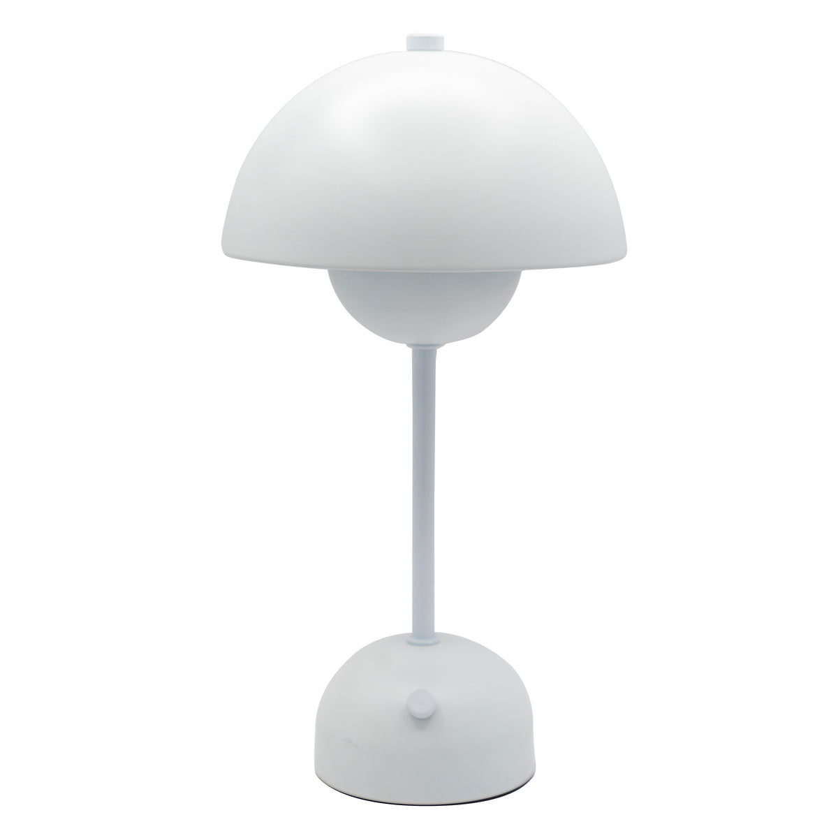 Rechargeable Dome Table Lamp, White, 15"