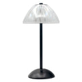 Clear Acrylic Rechargeable Table Lamp, Black, 11.8"