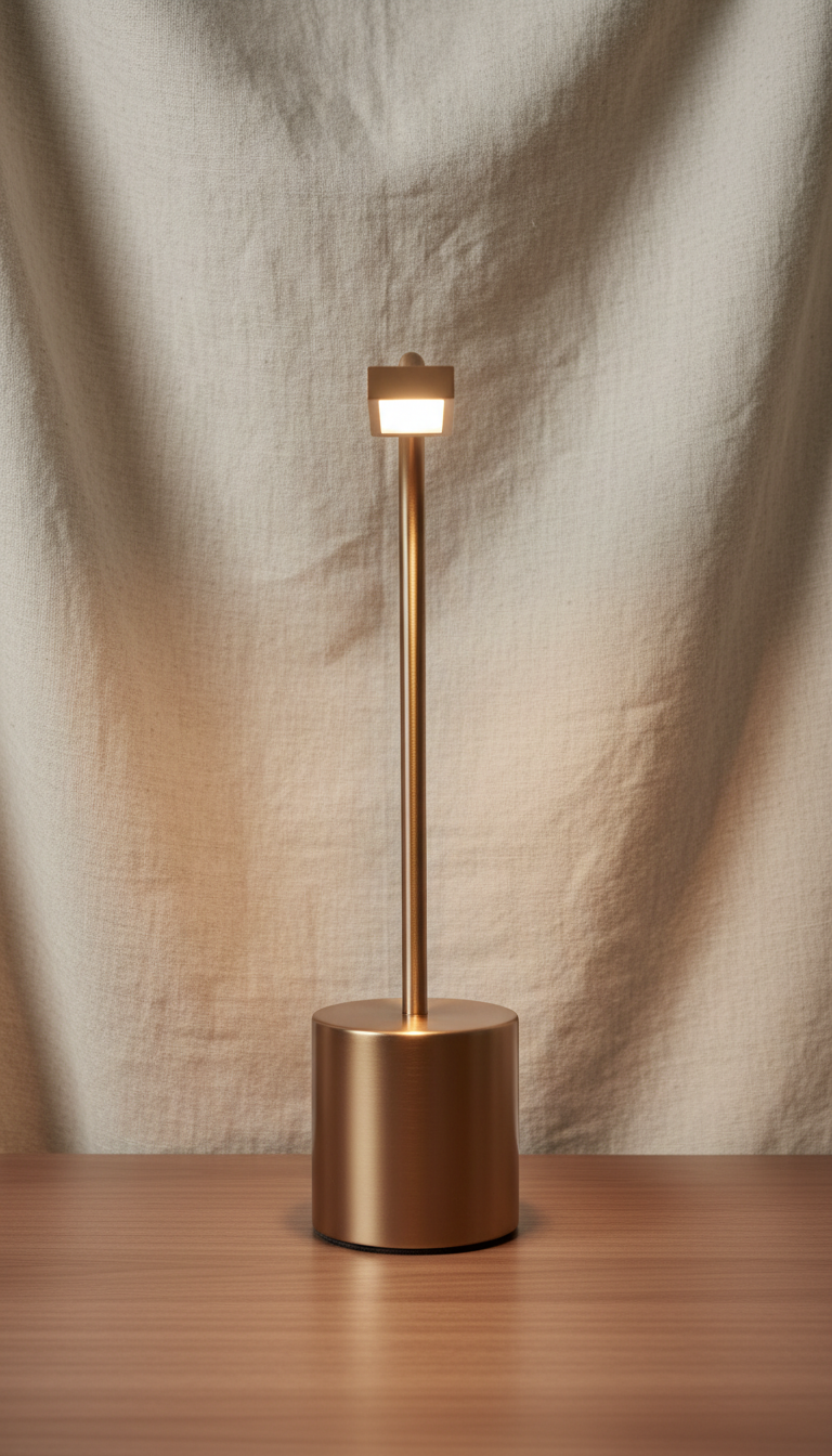 Brushed Metal Accent Lamp