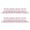 20” Pink Toile Acrylic Floating Wall Shelves, Set of 2 – Decorative Wall Mounted Display Shelves for Nursery, Bedroom, Bathroom & Home Decor