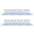 20” Blue Toile Acrylic Floating Wall Shelves, Set of 2 – Decorative Clear Wall Mounted Shelves for Bedroom, Bathroom Storage & Living Room Display