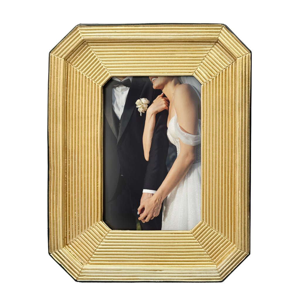 Gold Octagon Picture Frame, 4x6