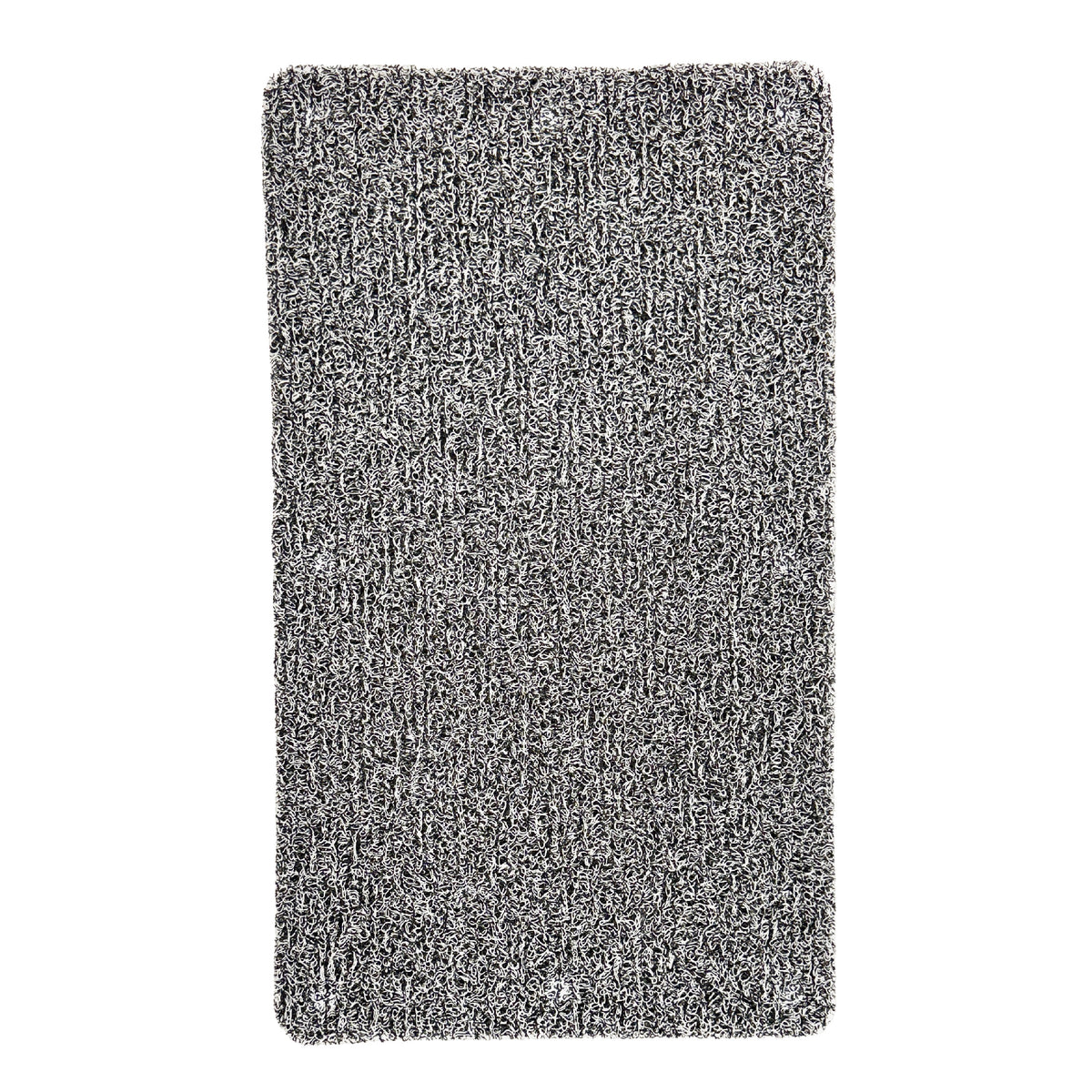 Non-Slip Loofah Bath Mat, Black & White Marled, 16" x 27.5"
