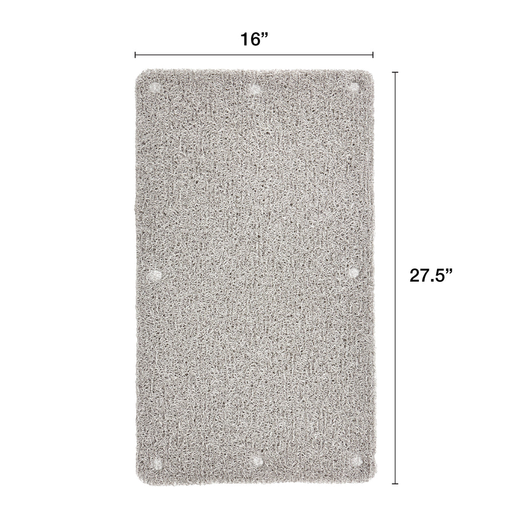 Non-Slip Loofah Bath Mat, Light Taupe Marled, 16" x 27.5"