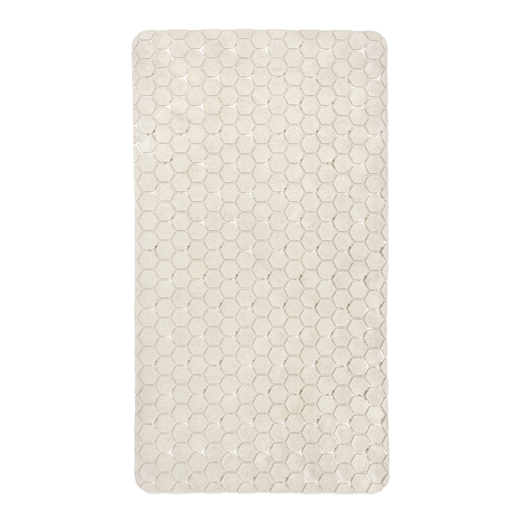 Eco-Friendly Honeycomb Bath Mat, Light Tan, 16.9" x 29.5"