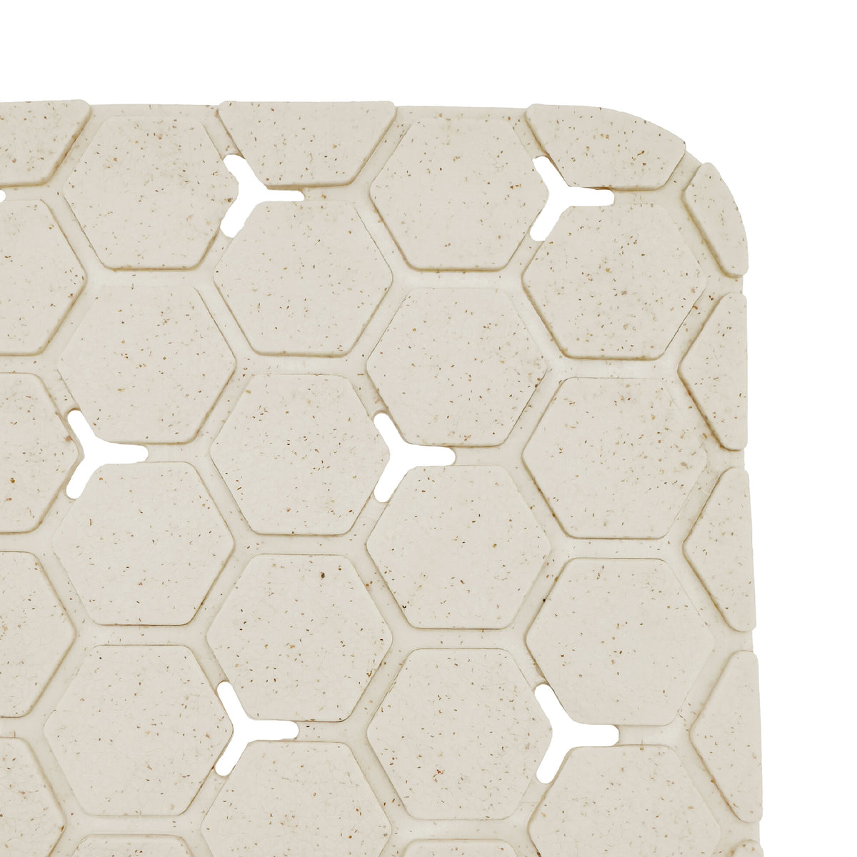 Eco-Friendly Honeycomb Bath Mat, Light Tan, 16.9" x 29.5"
