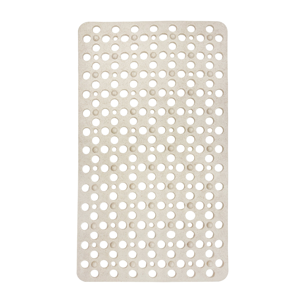 Eco-Friendly Quick-Drain Bath Mat, Light Tan, 16.9" x 29.5"