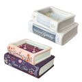 2-Piece Ceramic Stacked Book Candle Set