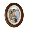 5x7 Oval Wood Finish Double Mat Picture Frame