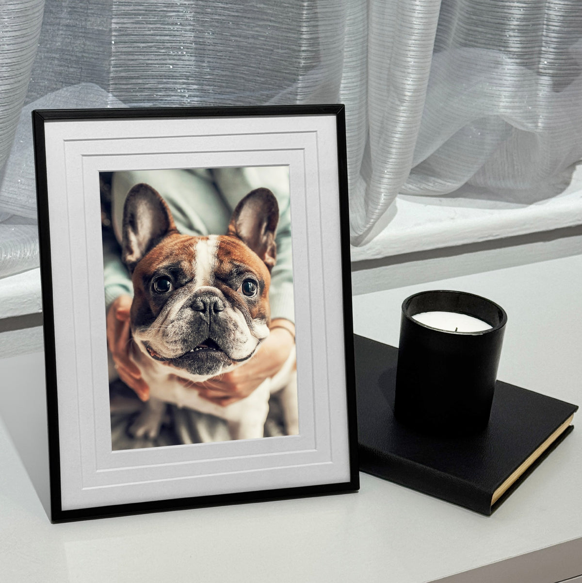 Black Metal Triple Mat 5x7 Picture Frame