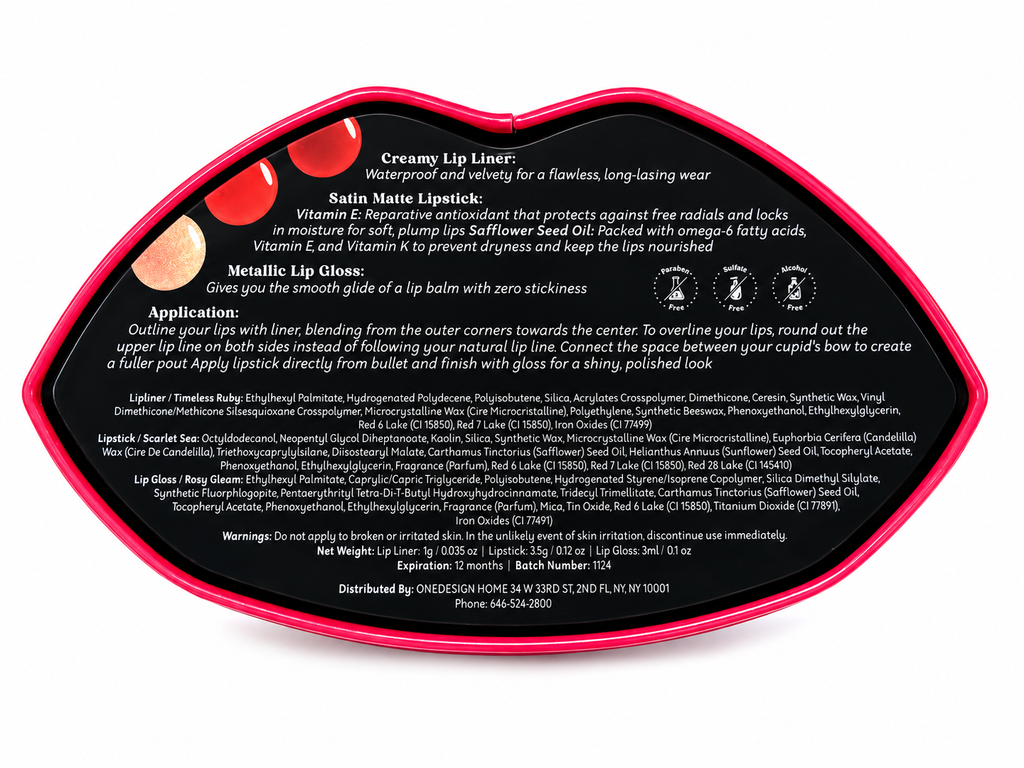 Lip Tin Set, 3 Piece