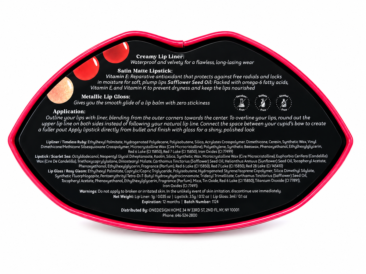 Lip Tin Set, 3 Piece
