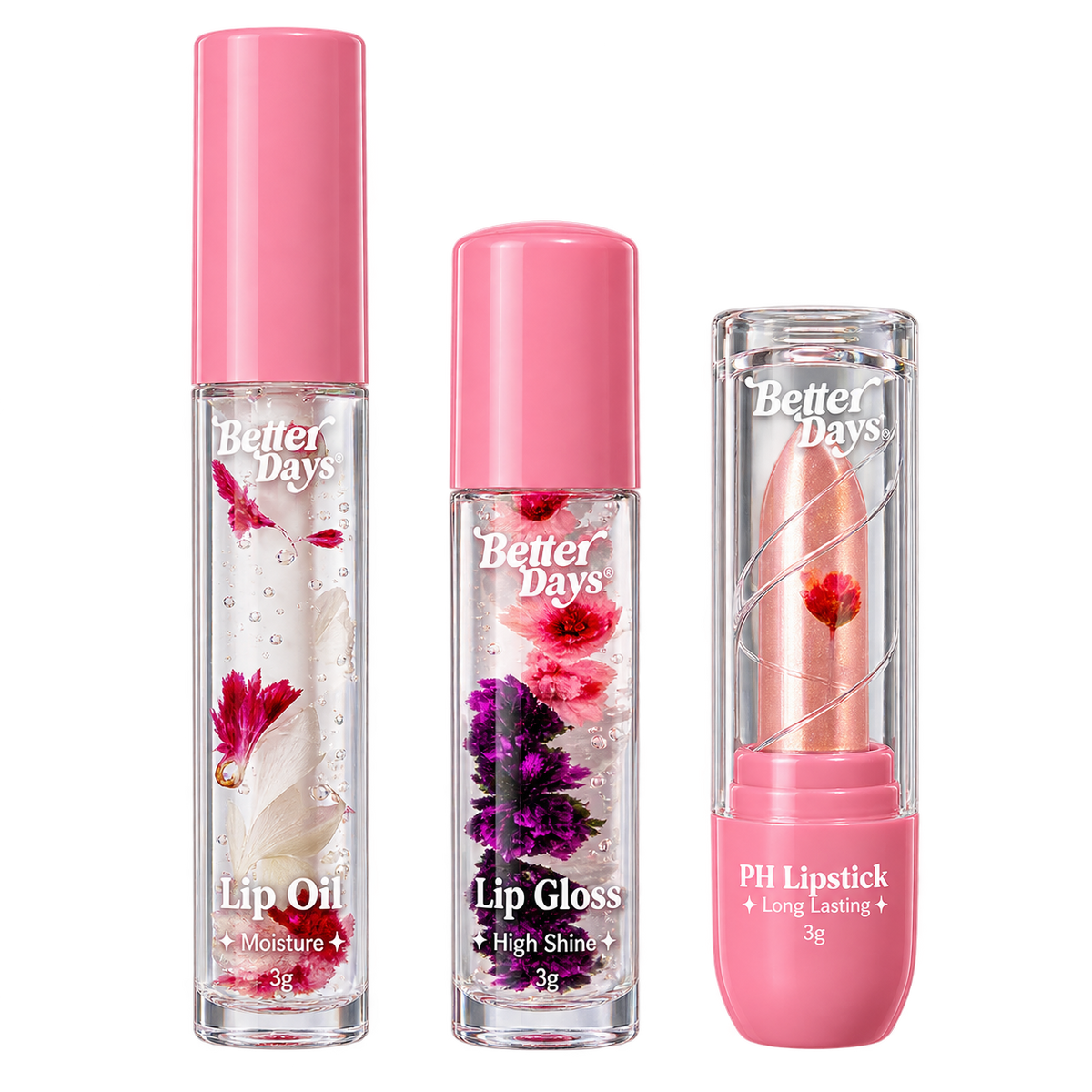 Blossom Lip Set, 3 Piece