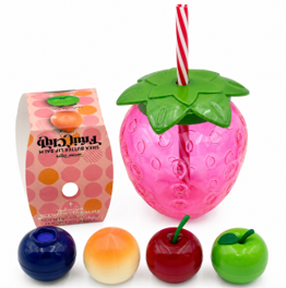 Strawberry Lip Balm Tumbler Set, 4 Piece