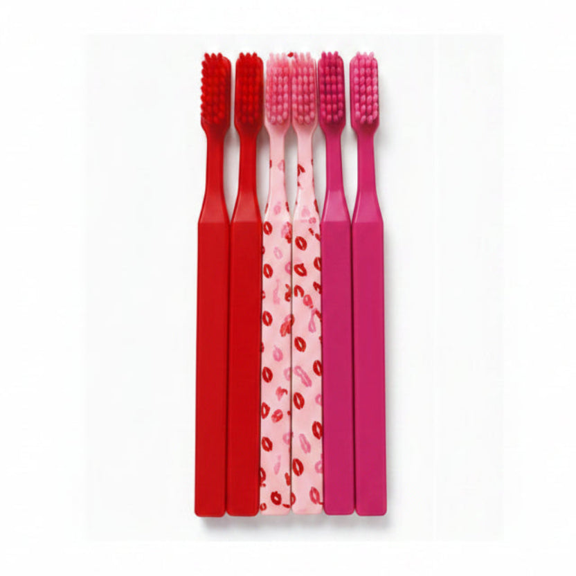 Juicy Couture Kiss Print Toothbrush Set, 6 Count